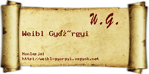 Weibl Györgyi névjegykártya